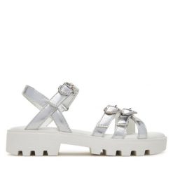 Sandały Juicy Couture. Szare sandały dziewczęce Juicy Couture, bez zapięcia. Za 149.99 zł.