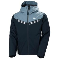 Kurtka narciarska Helly Hansen Alpine Insulated. Niebieskie kurtki męskie Helly Hansen, m, bez wzorów, z materiału, długie, bez kaptura, narciarskie. Za 1,030.00 zł.