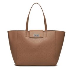 Torebka Calvin Klein. Brązowe torebki shopper damskie Calvin Klein, bez wzorów, bez dodatków. Za 489.99 zł.