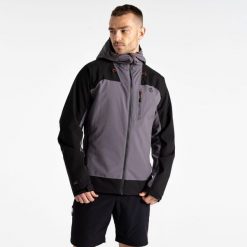 Męska kurtka przeciwdeszczowa Torrek II. Szare kurtki snowboardowe męskie Dare 2b, m, bez wzorów, bez kaptura, narciarskie. W wyprzedaży za 449.99 zł.