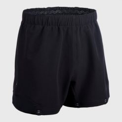 Spodenki do rugby męskie Offload R900. Czarne krótkie spodenki sportowe męskie OFFLOAD, m, bez wzorów, z elastanu. W wyprzedaży za 69.99 zł.