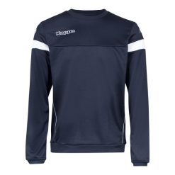 Kappa Męska Bluza Lido Granatowa/Biała. Białe bluzy sportowe męskie Kappa, m, bez wzorów, z materiału, bez kaptura, na fitness i siłownię. Za 168.75 zł.
