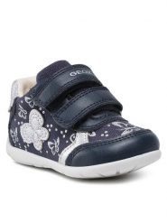 Sneakersy Geox. Niebieskie trampki i tenisówki chłopięce Geox, bez wzorów, bez zapięcia. Za 319.99 zł.