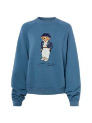 Polo Ralph Lauren Bluza Kobiety Bawełna niebieski, L. Niebieskie bluzy damskie Polo Ralph Lauren, l, z aplikacjami, z bawełny, bez kaptura. Za 1,299.95 zł.