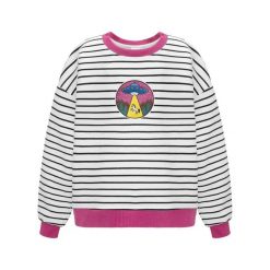 Bluza dziecięca Galop Wear Cosmic. Białe bluzy dla dziewczynek GALOP WEAR, na lato, z aplikacjami, z bawełny, bez ramiączek, bez kaptura. Za 189.00 zł.