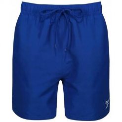Spodnie treningowe męskie Reebok Swim Short Yale. Niebieskie spodnie sportowe męskie Reebok, na lato, m, bez wzorów. Za 71.40 zł.