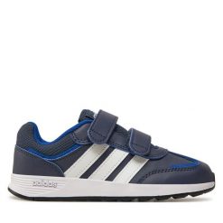 Sneakersy adidas. Niebieskie trampki i tenisówki chłopięce Adidas, bez wzorów, bez zapięcia. Za 139.99 zł.