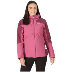 Kurtka turystyczna zimowa damska Highton ze stretchem. Czerwone kurtki damskie Regatta, na zimę, bez wzorów, bez kaptura. Za 265.70 zł.