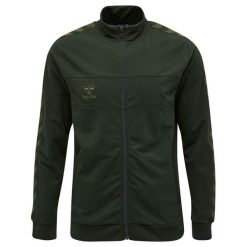 Bluza Hummel zip Lmove Classic. Zielone bluzy męskie Hummel, na zimę, m, bez wzorów, bez kaptura. W wyprzedaży za 187.00 zł.