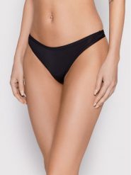 Selmark Stringi Basicos 00201 Czarny. Czarne stringi damskie Selmark, bez wzorów, z syntetyku. Za 39.99 zł.