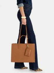 Nine West Torebka CEO-Vellor-LDA8459 Brązowy. Brązowe torebki do ręki damskie Nine West, bez wzorów, z materiału, bez dodatków. Za 199.99 zł.