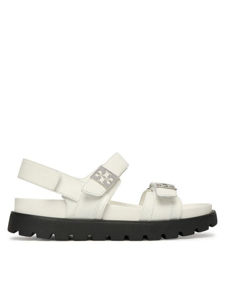 Tory Burch Sandały Mellow Sport 179591 Biały. Białe obuwie sportowe damskie Tory Burch, bez wzorów, bez obcasa, na płaskiej podeszwie, bez zapięcia. Za 1,659.00 zł.