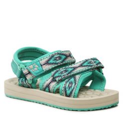 Sandały Jack Wolfskin. Zielone sandały dziewczęce Jack Wolfskin, bez zapięcia. Za 129.99 zł.