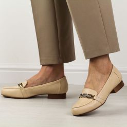 Bezowe mokasyny damskie M.Daszyński Sa222-6. Brązowe mokasyny damskie M.Daszyński, ze skóry, eleganckie. Za 169.00 zł.