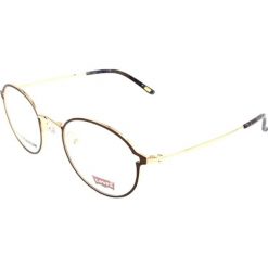 Oprawki "LS143" w kolorze złotym. Żółte okulary przeciwsłoneczne męskie Calvin Klein. W wyprzedaży za 169.95 zł.