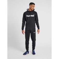 Bluza do piłki ręcznej męska Hummel Cotton Logo z kapturem. Czarne bluzy męskie Hummel, m, bez wzorów, z kapturem, do piłki ręcznej. Za 210.40 zł.