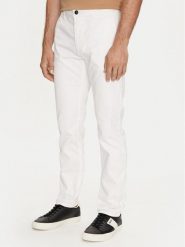 BOSS Chinosy Chino_Slim 50510933 Biały Slim Fit. Białe eleganckie spodnie męskie Boss, m, bez wzorów, z bawełny. Za 286.99 zł.