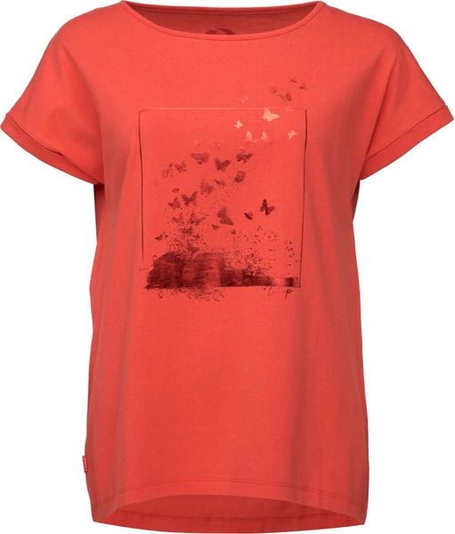 Damska koszulka Loap Bazala czerwona. Czerwone t-shirty damskie Scarpa, s, bez wzorów, z bawełny, biznesowe, bez kołnierzyka. Za 127.99 zł.