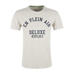 S.Oliver T-Shirt Męski M Kremowy. Białe t-shirty męskie marki S.Oliver, z bawełny. Za 59.00 zł.