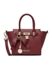 Nine West Torebka CEO-Chelsea-Charm-I-LX10187 Bordowy. Czerwone torebki do ręki damskie Nine West, bez wzorów, z materiału, bez dodatków. Za 329.99 zł.