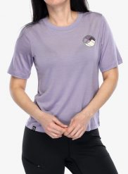 Koszulka merino damska Ortovox 140 Cool Round Landscape. Fioletowe t-shirty damskie ORTOVOX, l, bez wzorów, z materiału, bez kołnierzyka. Za 293.69 zł.