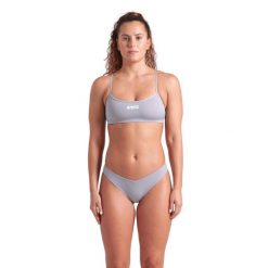 Strój Kąpielowy damski Arena Bikini Bandeau Solid dwuczęściowy. Szare bikini damskie Arena, l, bez wzorów. Za 129.99 zł.