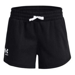 Shorty Damskie Polar Rival. Czarne szorty sportowe damskie Under Armour, bez wzorów, z polaru, sportowe, trekkingowe. Za 169.99 zł.