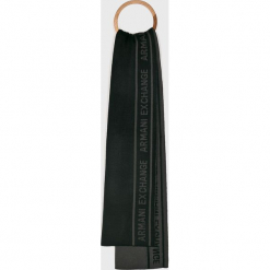 Armani Exchange - Szalik. Czarne szaliki męskie Armani Exchange, z bawełny. Za 289.90 zł.