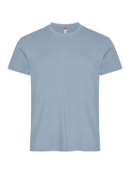Clique Basic-T – Męski T-shirt o dopasowanym kroju z bawełny – Soft Blue. Niebieskie t-shirty męskie CLIQUE, m, bez wzorów, z bawełny, bez kołnierzyka. Za 82.64 zł.