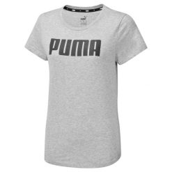 T-shirt z krótkim rękawem damski Puma ESS. Białe koszulki sportowe damskie Puma, s, bez wzorów, bez kołnierzyka, bez ramiączek, na fitness i siłownię. Za 67.99 zł.