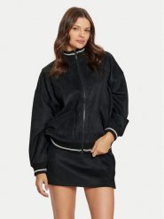 Guess Bluza V5RQ04 KCJY2 Czarny Regular Fit. Czarne bluzy damskie Guess, s, z aplikacjami, z syntetyku, bez kaptura. Za 429.99 zł.