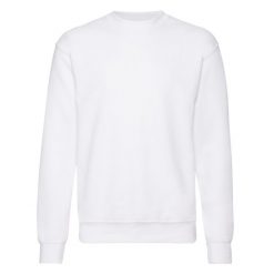 Męska Klasyczna Bluza Wkładana Przez Głowę. Białe bluzy męskie Fruit of the Loom, m, bez wzorów, bez kaptura. Za 58.99 zł.