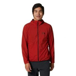 Kurtka z kapturem Mountain Hardwear Kor Airshell. Czerwone kurtki męskie Mountain Hardwear, xl, bez wzorów, z polaru, z kapturem. Za 847.50 zł.