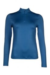 Damska koszulka jeździecka z długim rękawem HKM Summer Milano II. Niebieskie t-shirty damskie HKM, m, bez wzorów, ze skóry, eleganckie, bez kołnierzyka. Za 172.00 zł.