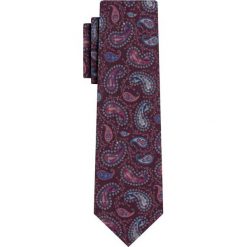 Krawat Męski, Bordowy, Elegancki, Wzór Paisley, Łezki, 100% Bawełna, 7cm -EM Men's Accessories. Czerwone krawaty i muchy Em men's accessories, bez wzorów, z bawełny, eleganckie. Za 79.99 zł.