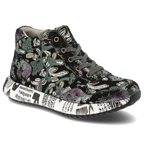 Zielone Botki Laura Vita Wygodne Obuwie Damskie Premium. Zielone botki damskie Laura Vita, bez wzorów, bez obcasa, bez zapięcia. Za 424.99 zł.