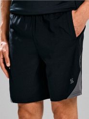Szorty sportowe - czarny. Czarne krótkie spodenki sportowe męskie Sinsay, l, bez wzorów, z materiału. Za 19.99 zł.