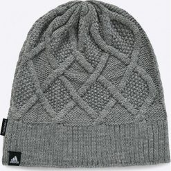 Adidas Performance - Czapka. Szare czapki i kapelusze damskie adidas Performance, z dzianiny. W wyprzedaży za 69.90 zł.