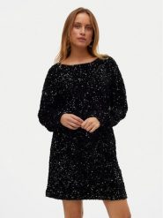 Vero Moda Sukienka koktajlowa Bella 10317046 Czarny Regular Fit. Czarne sukienki damskie Vero Moda, l, bez wzorów, z syntetyku, wizytowe, bez kołnierzyka, bez ramiączek. Za 279.99 zł.