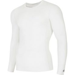 Longsleeve baselayer 4FPro TSMLF401 - biały allover. Białe t-shirty męskie marki 4f, bez wzorów, z jersey, bez kołnierzyka. W wyprzedaży za 69.99 zł.