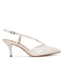 Sandały Tamaris. Białe sandały damskie Tamaris, bez wzorów, bez obcasa, na szpilce, bez zapięcia. Za 379.99 zł.