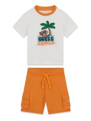 Guess Komplet t-shirt i spodenki N6GG02 K8HM4 Kolorowy Regular Fit. Szorty dla chłopców Guess, z aplikacjami, z bawełny, bez ramiączek. Za 194.99 zł.