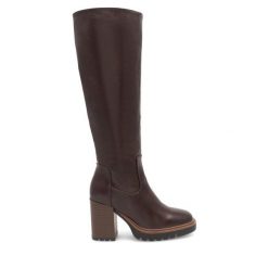 Kozaki Jenny Fairy. Brązowe kozaki damskie Jenny Fairy, bez obcasa, na słupku. Za 199.99 zł.