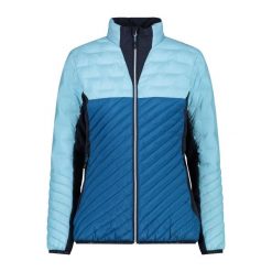 Damska kurtka puchowa CMP Unlimitech. Niebieskie kurtki sportowe damskie CMP, bez wzorów, z puchu, bez kaptura, trekkingowe. W wyprzedaży za 567.00 zł.