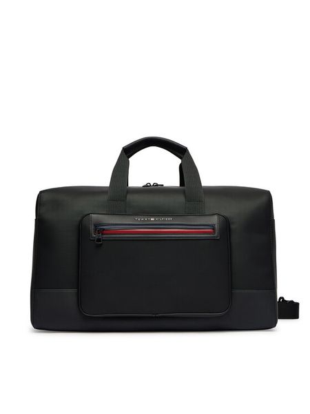Tommy Hilfiger Torba Th Foundation Duffle AM0AM14160 Czarny. Czarne torby sportowe męskie Tommy Hilfiger, bez wzorów, ze skóry. Za 400.99 zł.