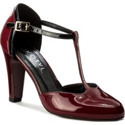 Półbuty KOTYL - 5879 Bordowy Lakier/Czarny Lakier. Czerwone półbuty damskie Kotyl, z lakierowanej skóry, eleganckie. W wyprzedaży za 209.00 zł.