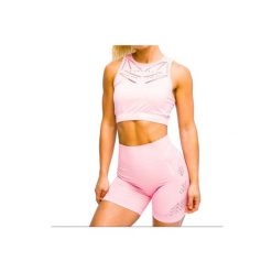 Biustonosz sportowy damski GymHero Venice Beach Top Short Bra. Czerwone obuwie sportowe damskie Gym Hero, bez wzorów, z elastanu, na fitness i siłownię. Za 69.99 zł.