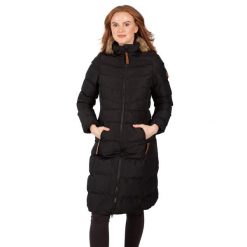 Ocieplana Kurtka Damska Audrey. Czarne kurtki damskie Trespass, xl, bez wzorów, z futra, z kapturem. Za 395.99 zł.