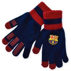 FC Barcelona rękawiczki zimowe L granatowy. Niebieskie rękawiczki dziecięce FC Barcelona, bez wzorów. Za 94.90 zł.