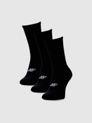 4F Skarpety casual za kostkę (3-pack) damskie - czarne 35-38. Czarne skarpety damskie 4f, bez wzorów, z bawełny. Za 54.99 zł.